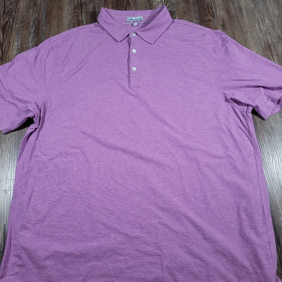 Peter Millar Crown Soft Blend Striped Polo Shirt Golf, XL - Picture 2 of 6